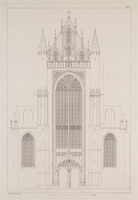 KG 15835
<br/>
Grondtekeningen van het Gebouw der Maatschappije van verdiensten (...) Felix Meritis: doorsnede volgens c.d.
<br/>
<em>Meer de Jonge, Noach van der (1741-1822)</em>
